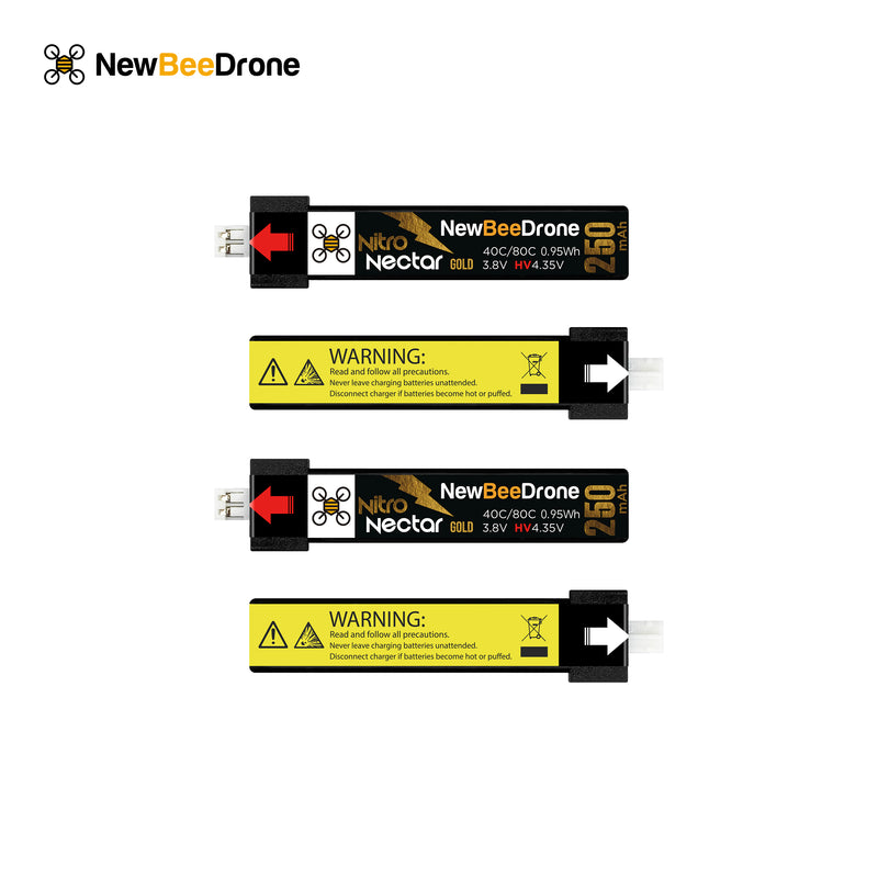 NewBeeDrone Nitro Nectar 250mAh Gold (pack of 4)
